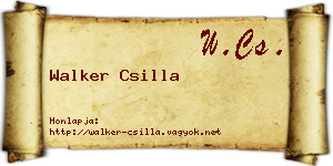 Walker Csilla névjegykártya